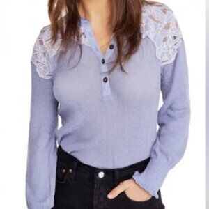 Free People Easy Breezy Long Sleeve Henley Size XS